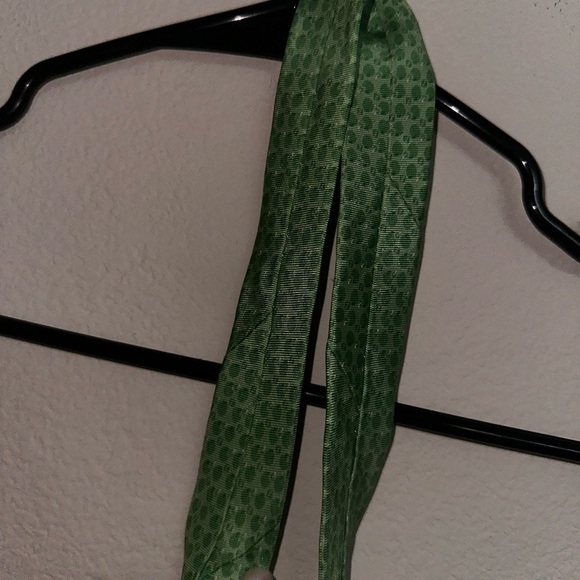 Fendi green printed silk mens tie made in Italy - Picture 8 of 8